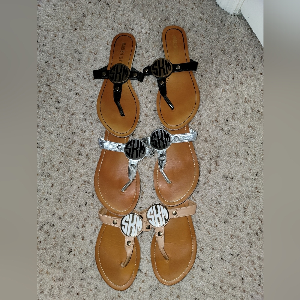 SKM Monogram sandals